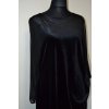 1435 černé společenské šaty s průhlednými rukávy, vel. 52