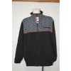4086 Pánská  mikina, černá s červeným lampasem, 7 XL,8XL