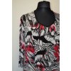 1179 Dámské šaty, princes, bílo-černo-bordo, vzor, 2 XL , boky 150 cm