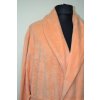 1162 Luxusní huňatý lososový  župan, šálový límec,  vel. 2XL