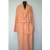 1162 Luxusní huňatý lososový  župan, šálový límec,  vel. 2XL