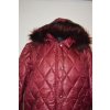 1003  Zimní bunda bordo, na zip a cvoky, 56,60