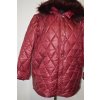 1003  Zimní bunda bordo, na zip a cvoky, 56,60