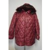 1003  Zimní bunda bordo, na zip a cvoky, 56,60