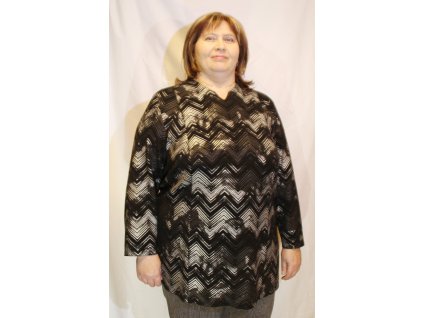 Halenka černo-stříbrná