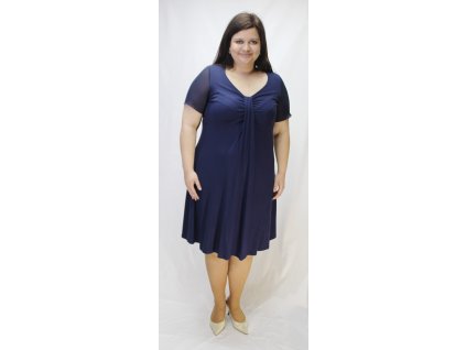 Šaty úpletové tmavě modré