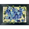 Kvetinový obraz „Modrá záhrada“
