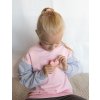 MIKINA BABY PINK ŠEDÝ MELÍR OVERSIZED