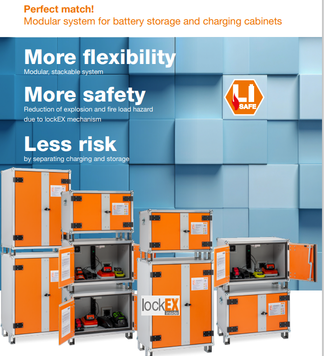 Skříně pro skladování a nabíjení lithiových baterií!