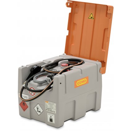 200 litrů mobilní nádrž na naftu (ADR certifikace) 24V s elektro čerpadlem