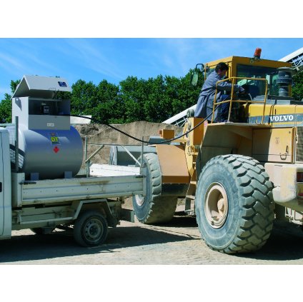 Ocelová  mobilní nádrž na naftu 980 litrů (venkovní i vnitřní použití)