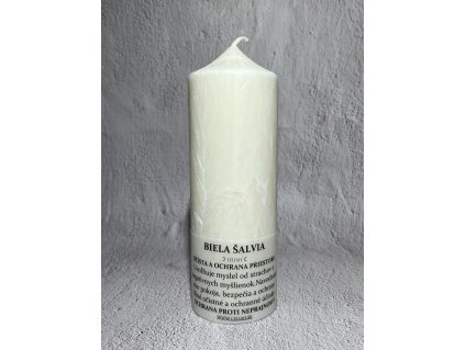 BIELA ŠALVIA – energetická očistná sviečka