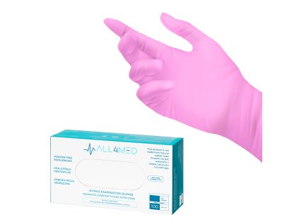 ALL4MED Eldobható kesztyű - rózsaszín méret. S 100 db