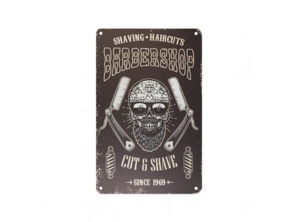Dekorációs táblák BARBER B071 – karakteres barber falitábla