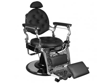 Barber, fodrászszék GABBIANO GIULIO, ezüst-fekete