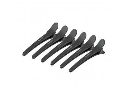 Fodrászati klipszek hajba E-17 – 10,5 cm – fekete – 10 db