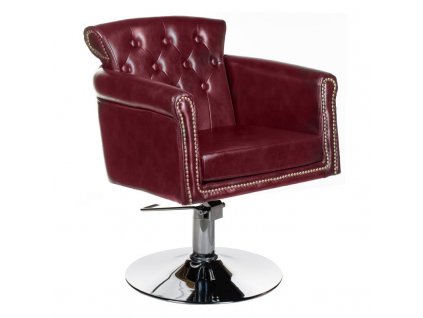 Fodrász szék, fodrászszék ALBERTO BH-8038 – bordó, hidraulikus