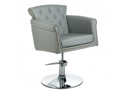 Fodrász szék, fodrászszék ALBERTO BH-8038 – világos szürke, hidraulikus