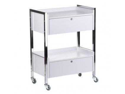 Kozmetikai kocsi BD-6004  – Fehér, fiókos, gurulós szalonbútor elegáns kivitelben