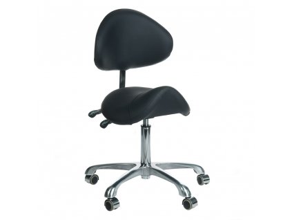 Kozmetikai szék, Nyeregszék háttámlával, fekete