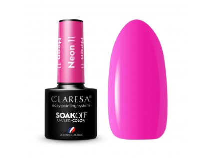 37841 claresa hybridni gel lak na nehty neon 11 5g