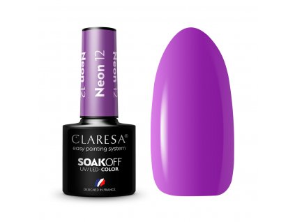 37844 claresa hybridni gel lak na nehty neon 12 5g