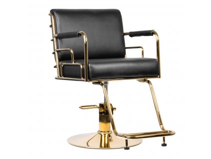 Fodrász szék GABBIANO PRATO GOLD - FEKETE