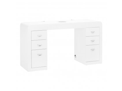 Műkörmös asztal, műkörmösaszta 314 – fehér, beépített porszívóval