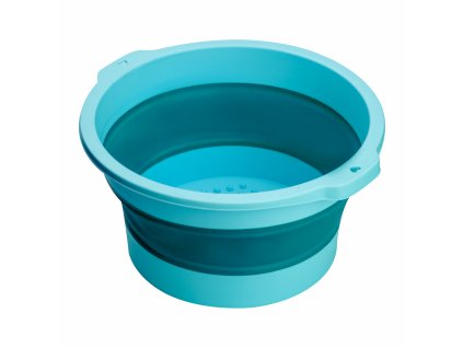 Összecsukható lábáztató tálca – kék, szilikon