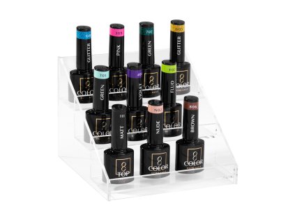 Körömlakk állvány C25 – átlátszó, 12–16 lak tárolására