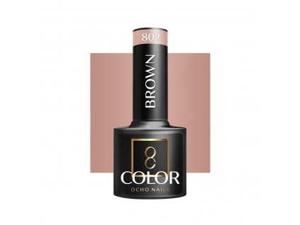 OCHO NAILS Hibrid Géllakk, körömlakk Brown 802 -5 g