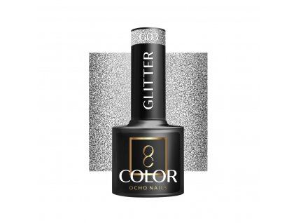 OCHO NAILS Hibrid Géllakk, körömlakk Glitter G03 -5 g