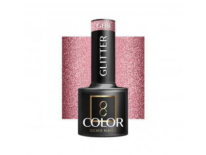 OCHO NAILS Hibrid Géllakk, körömlakk Glitter G08 -5 g