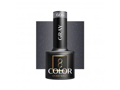 OCHO NAILS Hibrid Géllakk, körömlakk Gray 606 -5 g