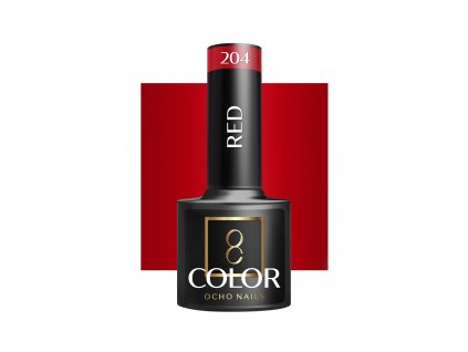 OCHO NAILS Hibrid Géllakk, körömlakk Red 204 -5 g
