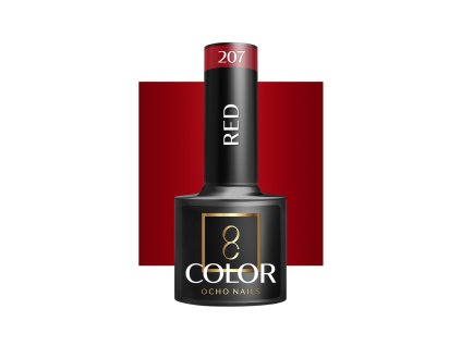 OCHO NAILS Hibrid Géllakk, körömlakk Red 207 -5 g