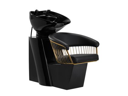 Fodrász fejmosó, fejmosótál Gabbiano Lille fekete-arany