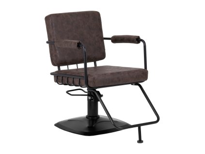 Fodrász szék, fodrászszék Gabbiano Katania Loft Old Leather, sötétbarna