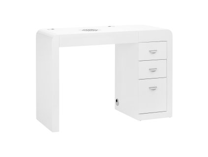 Kozmetikai manikűrasztal, 312 fehér bal oldali – Beépített porelszívóval