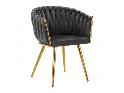 47373 6 4rico kosmeticka zidle qs gw06g sametove seda