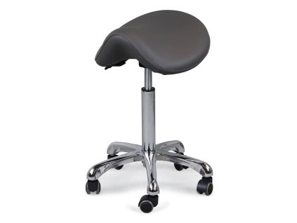 Nyeregszék, fodrász szék Alma K429 – szürke, háttámlás