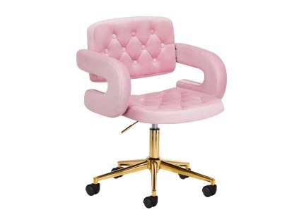 Kozmetikai szék 4Rico QS-OF213G rózsaszín bársony