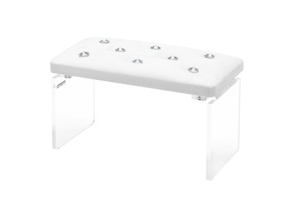 Műkörmös kéztámasz Momo Diamond Velour Fehér