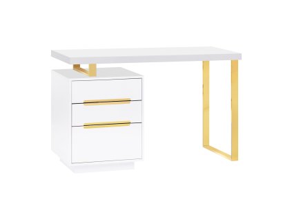 Műkörmös asztal, műkörmösaszta GOLD, arany-fehér színben