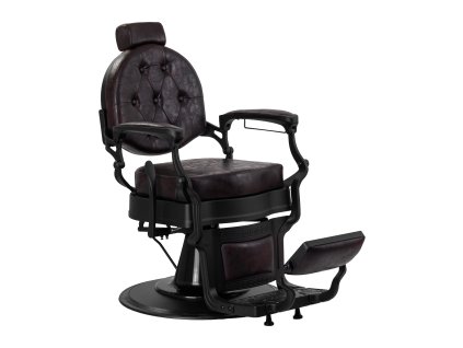 56762 kadernicke kreslo barber president hnede s cernym ramem