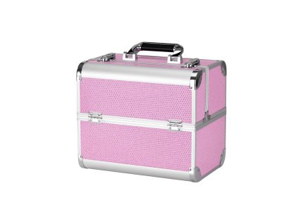 Kozmetikai bőrönd Simply SC 44 – rózsaszín, kihúzható polcokkal