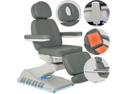 Elektromos kozmetikai ágy Elegance 5 – fűthető, szürke