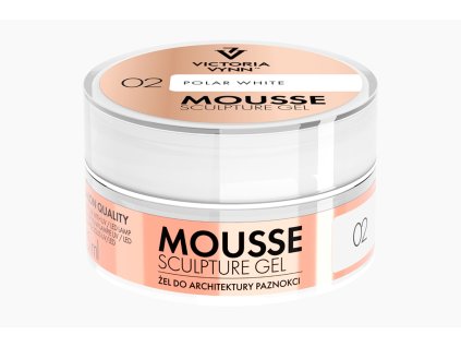 Építőzselé MOUSSE GEL 02 Polar White 15 ml