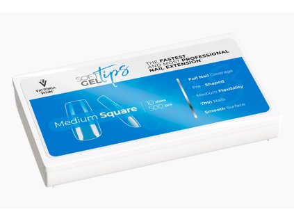 Tippek körömépítéshez MEDIUM SQUARE 500 db