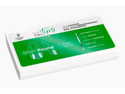 Tippek körömépítéshez SHORT ROUND 500 db